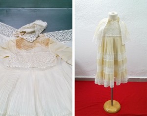 antes y después limpieza vestido de infantil